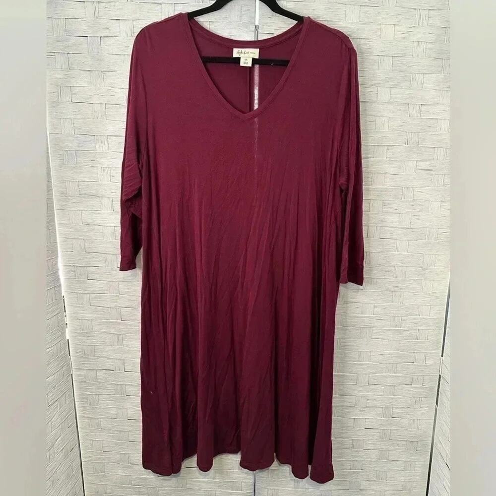 Style Co. burgundy knit dress in good condition size 1X